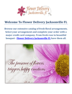 Flower Delivery Service in Jacksonville FL