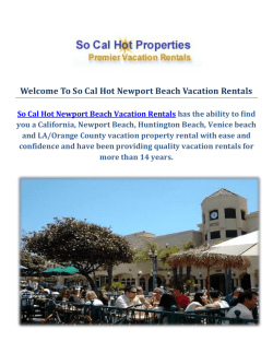 So Cal Hot Newport Beach Vacation Rentals - Efficient & Quality Property Management
