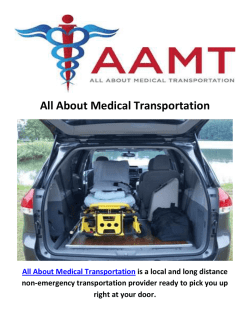 All About Medical Transportation in Georgia