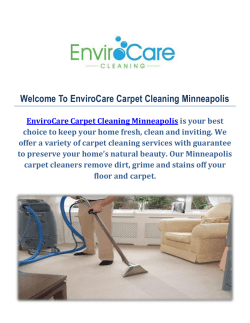 Minneapolis Carpet Cleaners At EnviroCare Carpet Cleaning