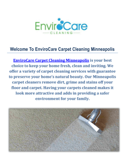 Carpet Cleaning Service in Minneapolis : EnviroCare