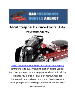 Cheap car Insurance In Atlanta GA