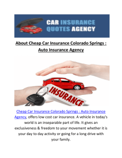 Cheap car Insurance In Colorado Springs CO