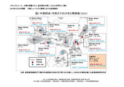 図2 中国原油・天然ガスの分布と開発権（2013）