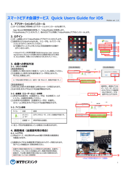 スマートビデオ会議サービス Quick Users Guide for iOS