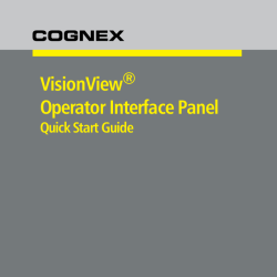 VisionView® Operator Interface Panel Quick Start Guide