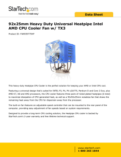 92x25mm Heavy Duty Universal Heatpipe Intel AMD CPU Cooler
