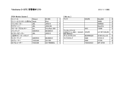 Yokohama O-SITE 音響機材リスト