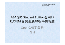 ABAQUS Student Editionを用い たXFEM き裂進展解析事例報告 た