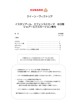 ショアエクスカーション情報 PDFダウンロード