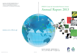 Annual Report 2013 - RIKEN Center for Sustainable Resource