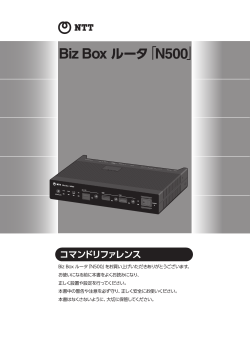 Biz Box ルータ「N500」コマンドリファレンス