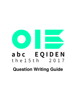 Question Writing Guide