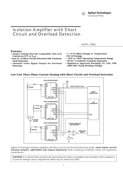 Isolation Amplifier with Short Circuit and Overload Detection
