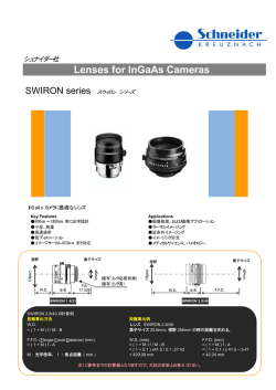 Lenses for InGaAs Cameras