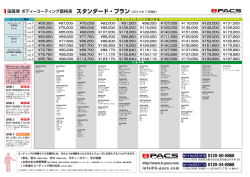 ビーパックス｜国産車 ボディーコーティング価格表【スタンダード・プラン