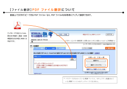 PDF ファイル翻訳 について