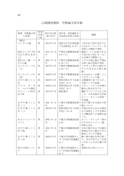 業績一覧 - 千葉大学言語教育センターホームページ