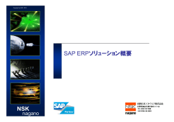 SAP ERPソリューション概要 NSK
