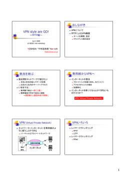 VPN style are GO! ～PPTP編
