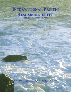Annual Report 2006 - International Pacific Research Center
