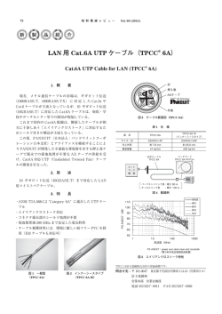 LAN用Cat.6A UTPケーブル（TPCC®6A） PDF