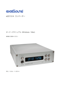 e22 D/A コンバーター - exaSound Audio Design JAPAN