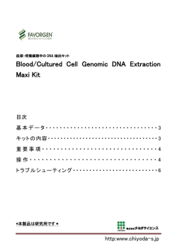 Blood/Cultured Cell Genomic DNA Extraction Maxi