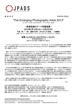 The Emerging Photography Artist 2013