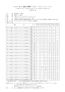 2015年 第1回 近江の国オープン ベテランテニストーナメント 種 目