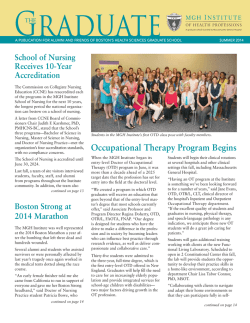Occupational Therapy Program Begins