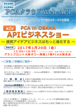 APIビジネスショーご案内パンフレット (PDF file
