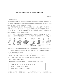 藤堂明保の漢字分類における音と意味の関係