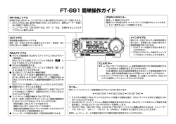 FT-891（簡単操作ガイド）