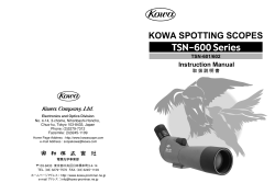 KOWA SPOTTING SCOPES Instruction Manual