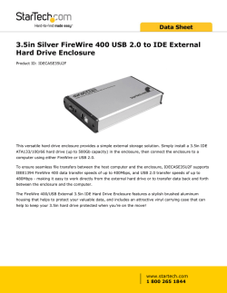 3.5in Silver FireWire 400 USB 2.0 to IDE External