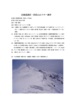 北海道遠征・利尻山山スキー報告