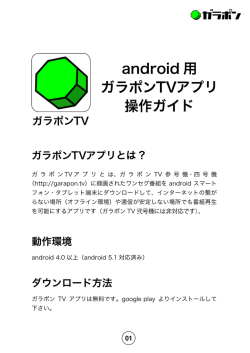 Androidアプリマニュアル