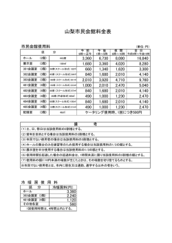 料金表 (PDF 122KB)