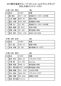 2013野沢温泉グループ・ロシニョールスプリングカップ GSL大会
