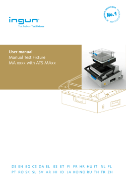 User manual Manual Test Fixture MA xxxx with ATS MAxx