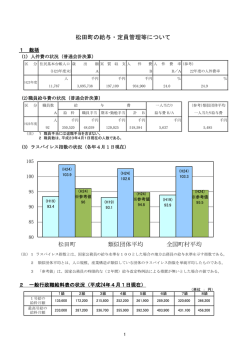 平成24年度松田町の給与・定員管理等について [PDFファイル／554KB]