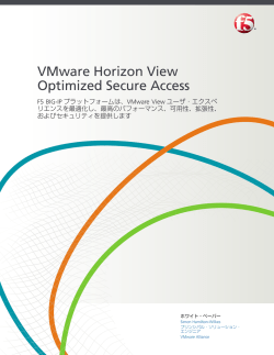 VMware Horizon View Optimized Secure Access