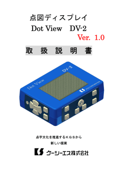 点図ディスプレイ ドットビューDV-2 取扱説明書Ver.1 マニュアルPDF