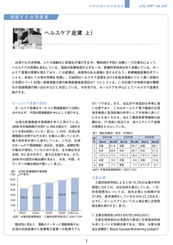 ヘルスケア産業（上） - 日本企業台湾進出支援 JAPANDESK