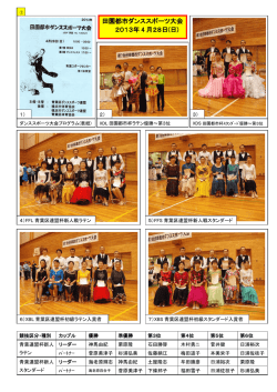 田園都市ダンススポーツ大会 2013年 4 月28日(日)