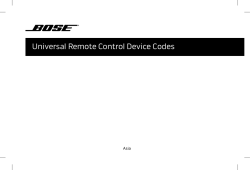 Universal Remote Control Device Codes