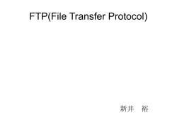 FTP(File Transfer Protocol)