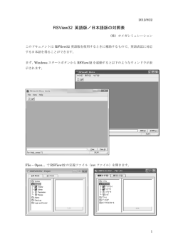RSView32 英語版／日本語版の対照表