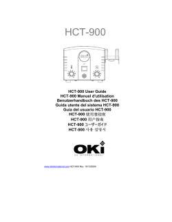HCT-900 - Electrocomponents